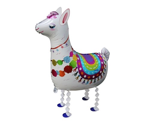 Balon foliowy Lama biała chodząca 67x75cm