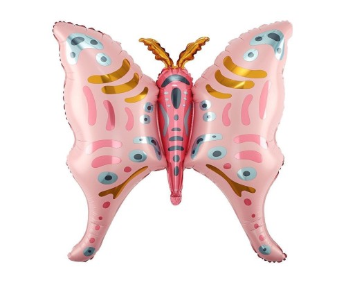 Balon foliowy Motyl różowo-złoty 67x68cm