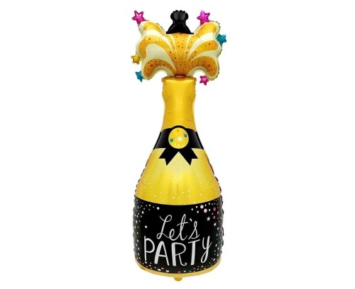 Balon foliowy Butelka wina Let's party 34x97cm