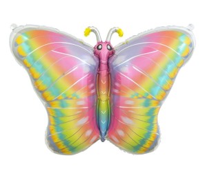 BALON FOLIOWY PASTELOWY MOTYL 64X53CM