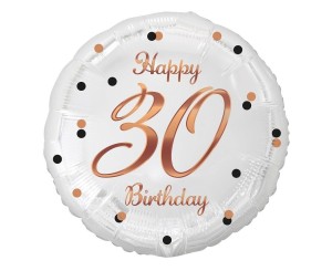 BALON FOLIOWY B&C HAPPY 30 BIRTHDAY 45CM