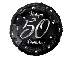 BALON FOLIOWY B&C HAPPY 50 BIRTHDAY 45CM