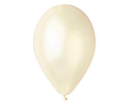 Balony Gemar metalik kość słoniowa 25cm 100szt