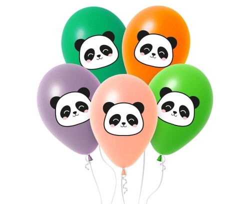 Balony Panda 30cm 5szt