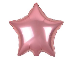 BALON FOLIOWY GWIAZDA JASNORÓŻOWA 48CM