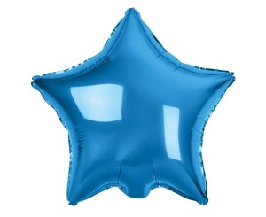 BALON FOLIOWY GWIAZDA NIEBIESKA 48CM