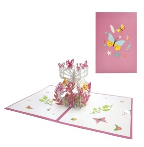 KARNET 12X18CM + KOPERTA 3D MOTYLE