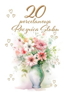 KARTKA OKOLICZNOŚCIOWA ROCZNICA ŚLUBU 20