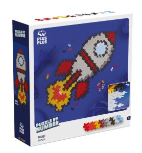 KLOCKI PLUS-PLUS PUZZLE BY NUMBERS RAKIETA 500EL