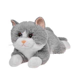 KOT SZARO-BIAŁY 38CM, BEPPE