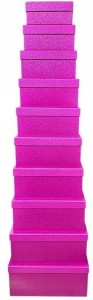 ZESTAW PUDEŁEK PREZENTOWYCH 10W1 PURPUROWY