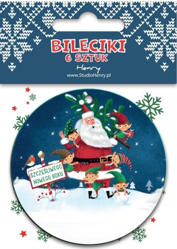 Bileciki do prezentów Mikołaj z elfami, Henry