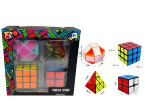 ZESTAW ŁAMIGŁÓWEK I KOSTEK LOGICZNYCH, CABO-TOYS