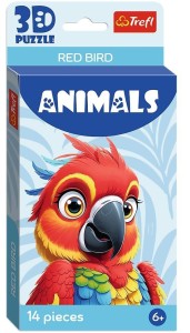 PUZZLE 3D PTAK CZERWONY TREFL, TREFL