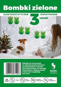 BOMBKI DWUSTRONNE ELEKTROSTATYCZNE ZIELONE 3SZT