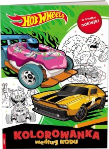 MATTEL HOT WHEELS. KOLOROWANKA WEDŁUG KODU
