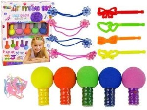 FARBOWANIE WŁÓSÓW Z FARBAMI I GUMKAMI, LEANTOYS