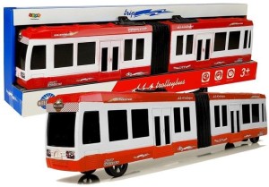 AUTOBUS PRZEGUBOWY CZERWONY, LEANTOYS