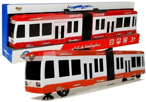 Autobus przegubowy czerwony, Leantoys