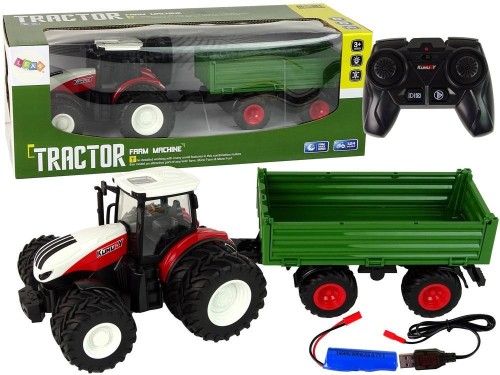 Traktor R/C z przyczepą 1:24, Leantoys