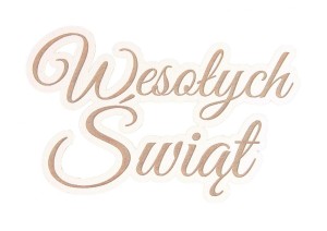 DREWNIANY NAPIS: WESOŁYCH ŚWIĄT 2 WZORY 5SZT