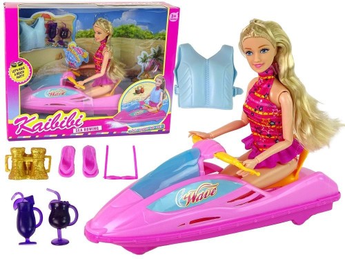 Zestaw lalka motorówka, Leantoys