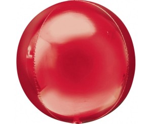 BALON FOLIOWY KULA CZERWONA 38CM