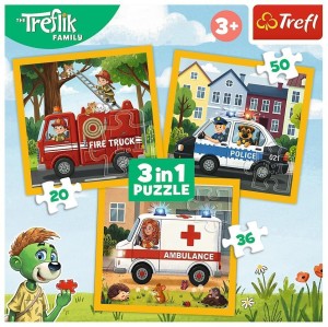 PUZZLE 3W1 RADOSNE UŚMIECHY TREFL, TREFL