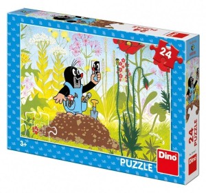 PUZZLE 24 KRECIK NA KOPCU, DINO TOYS
