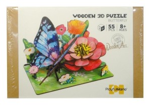 PUZZLE DREWNIANE DIY SCENA ŁĄKA 3D, SWEDE