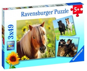 PUZZLE 3X49 KONIE, RAVENSBURGER