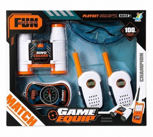 Walkie talkie z okularami, lornetką i kompasem