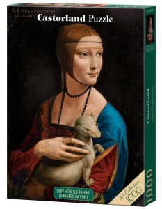 PUZZLE 1000 DAMA Z ŁASICZKĄ, DA VINCI CASTOR