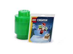 LEGO(R) POJEMNIK Z KLOCKAMI SANTA - ZIELONY, NHG