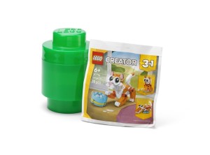 LEGO(R) POJEMNIK Z KLOCKAMI ANIMALS 3W1 - ZIELONY