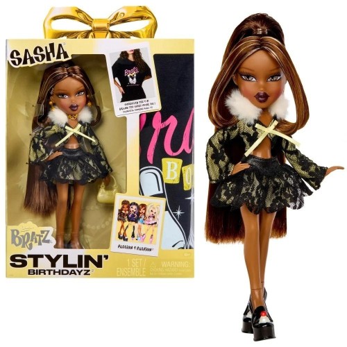 Bratz Stylin Birthdayz Doll - Sasha + T-Shirt, MGA
