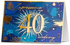 ZAPROSZENIE URODZINY 40 LAT (5SZT)