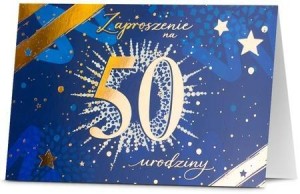 ZAPROSZENIE URODZINY 50 LAT (5SZT)