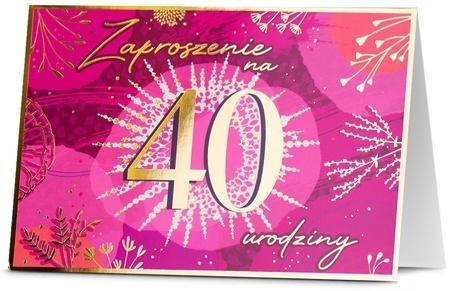 Zaproszenie Urodziny 40 lat (5szt)