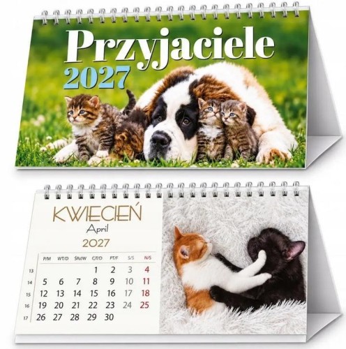 Kalendarz 2027 biurkowy A5 TBM Przyjaciele