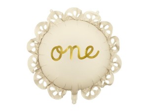 BALON FOLIOWY PASTYLKA Z FALBANKĄ ONE 51,5X51,5CM