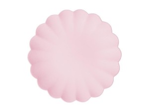 TALERZYKI PLASTIKOWE RÓŻOWE 22X22CM 4SZT