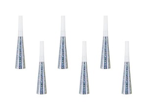 TRĄBKI PARTY HOLOGRAFICZNE 16CM 6SZT