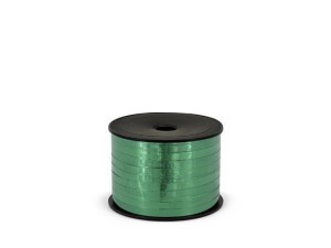 WSTĄŻKA PLASTIKOWA METALIZOWANA ZIELONY 5MM/90M