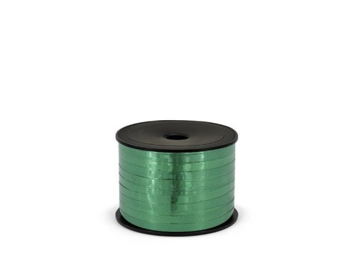 Wstążka plastikowa metalizowana zielony 5mm/90m