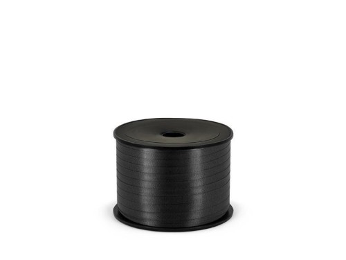 Wstążka plastikowa matowa czarna 5mm/90m