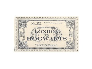 SERWETKI HARRY POTTER BILET LONDON TO HOGWARTS