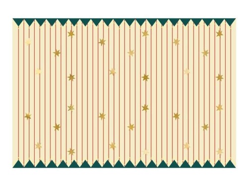 Obrus papierowy Pasy z gwiazdkami 180x120cm