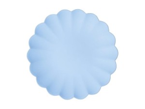 TALERZYKI PLASTIKOWE BŁĘKITNE 22 X 22CM 4SZT