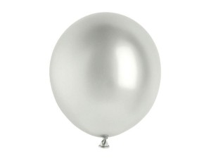 BALONY GLOSSY SREBRNY 46CM 5SZT